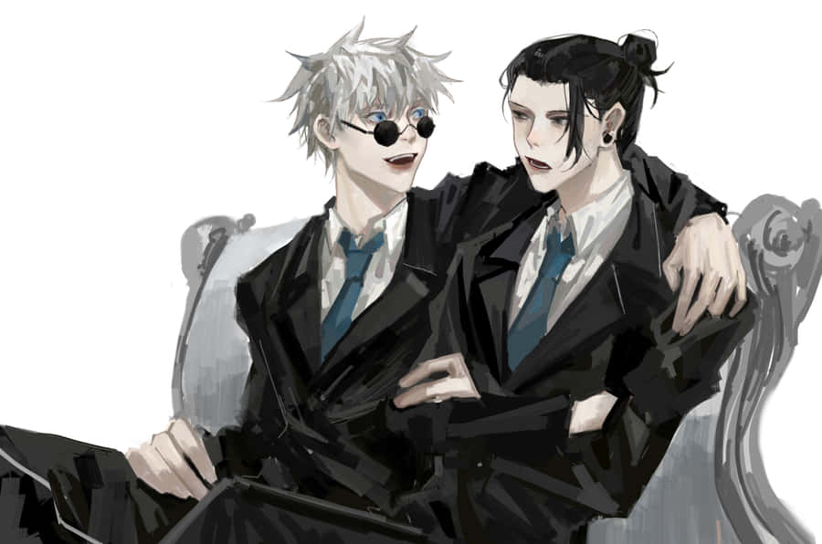 Gojoand Geto Anime Friends Moment Wallpaper