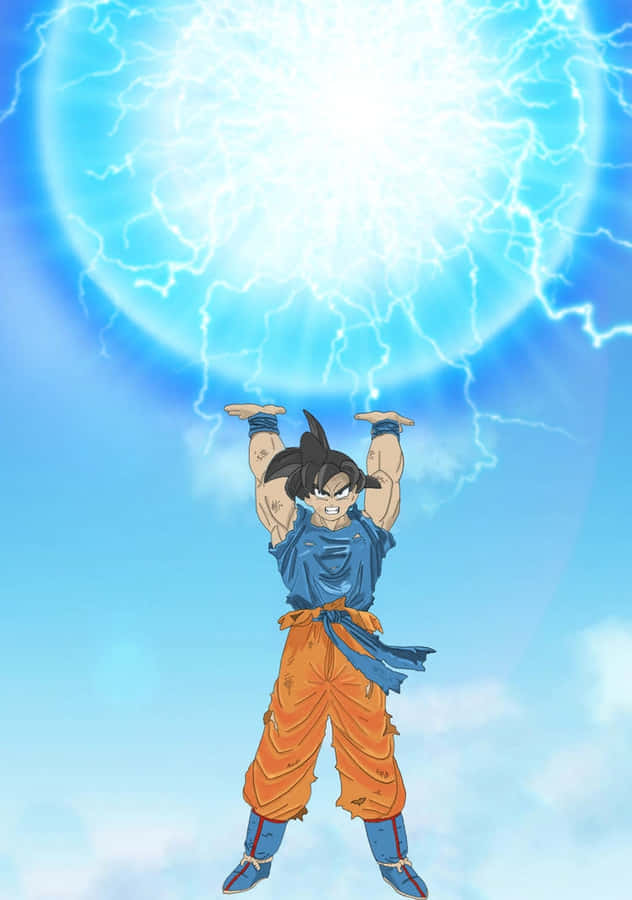 Goku Unleashes The Power Of His Spirit Bomb Sword