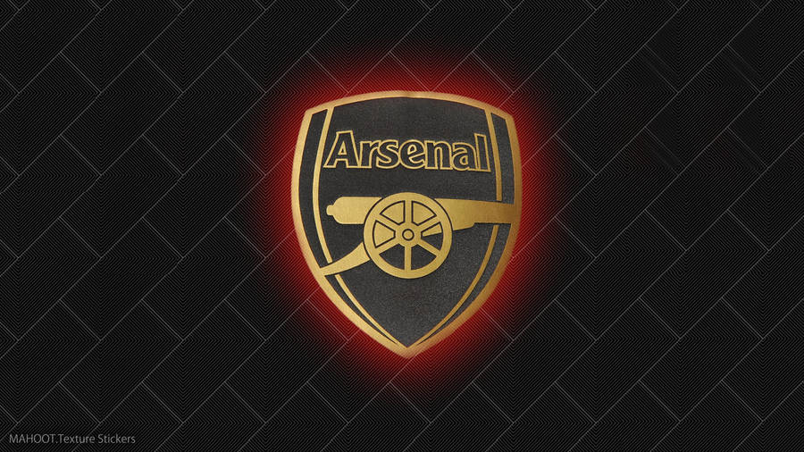 Gold And Black Arsenal Emblem Wallpaper