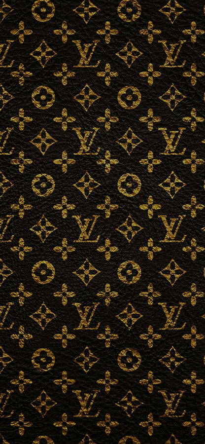 Gold And Black Louis Vuitton Phone Wallpaper