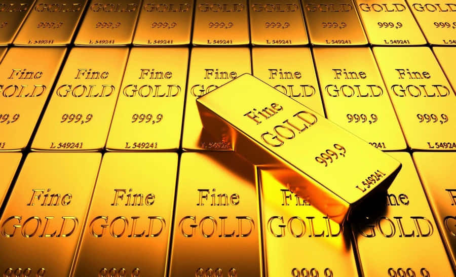 Gold Bars Wealth Representation Wallpaper