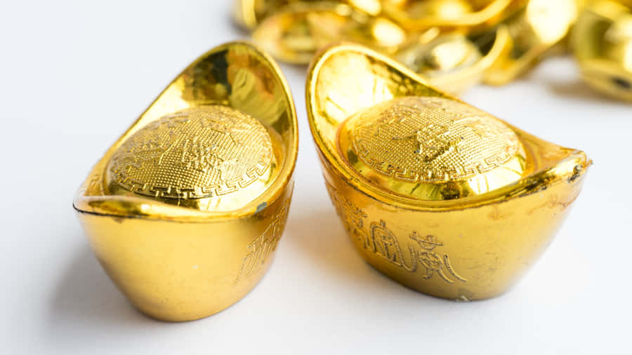 Gold Ingots Close Up Wallpaper