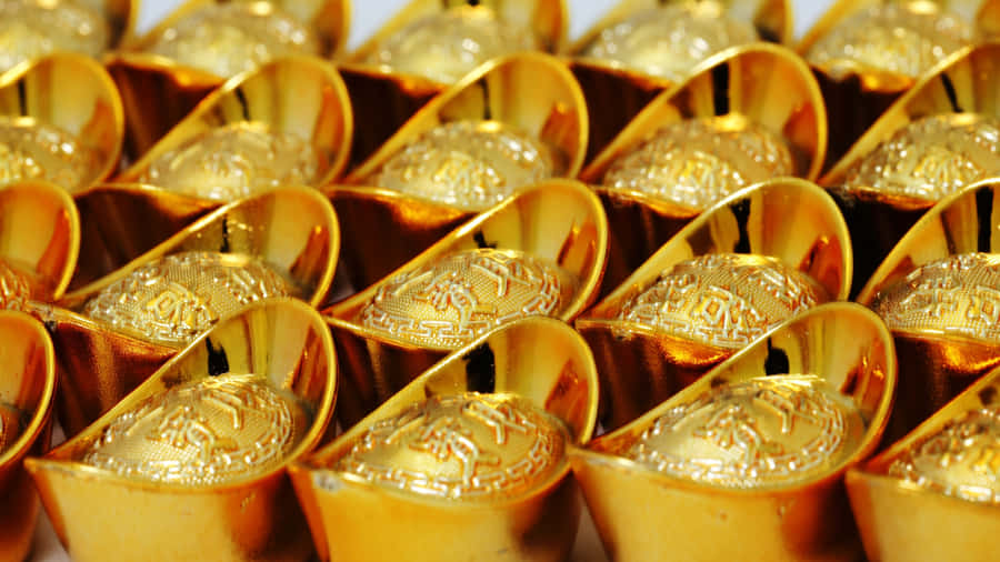 Gold Ingots Wealth Symbol Wallpaper