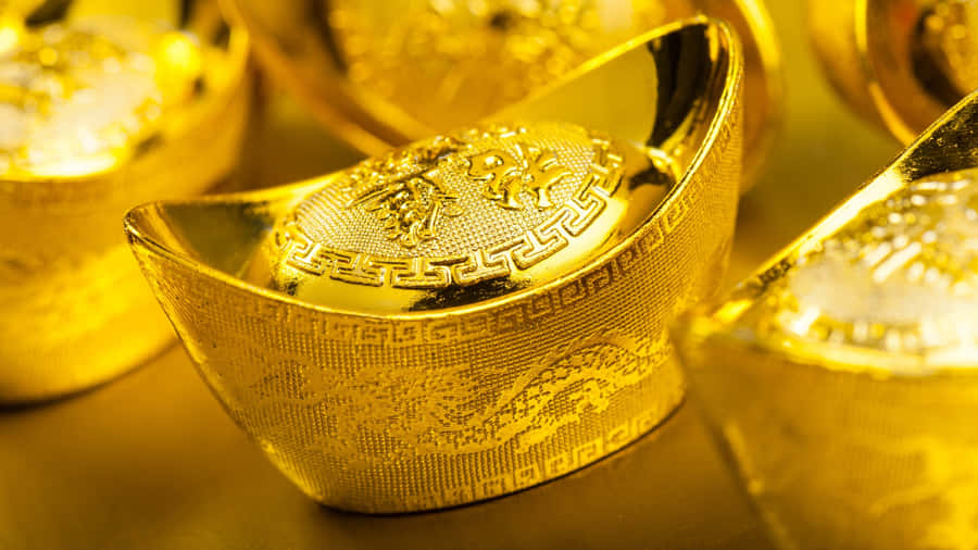 Gold Ingots Wealth Symbol Wallpaper