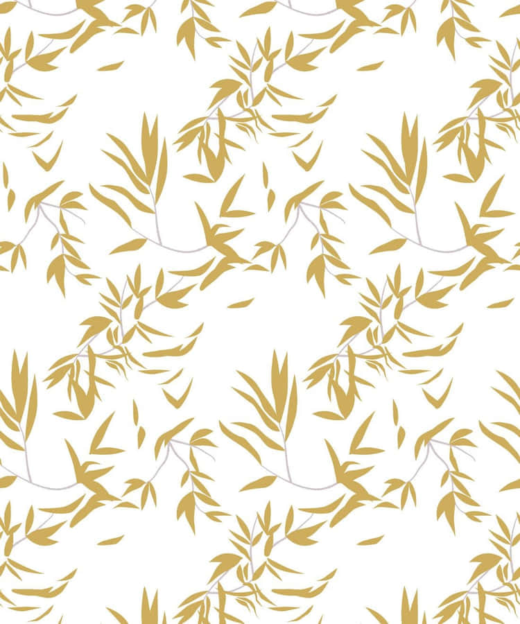 Gold Leaf Pattern Background Wallpaper