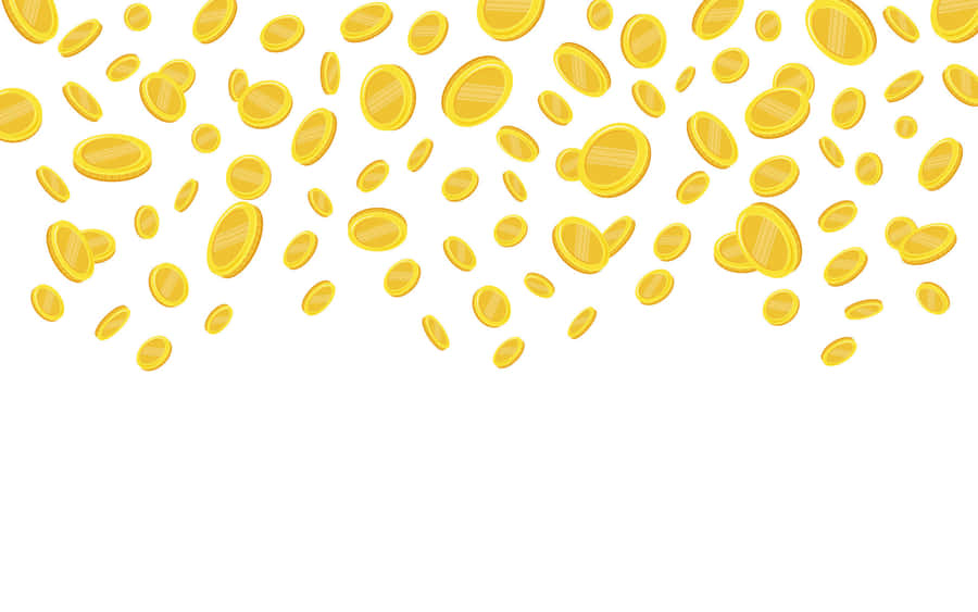 Golden_ Coins_ Raining_ Down_ Background Wallpaper