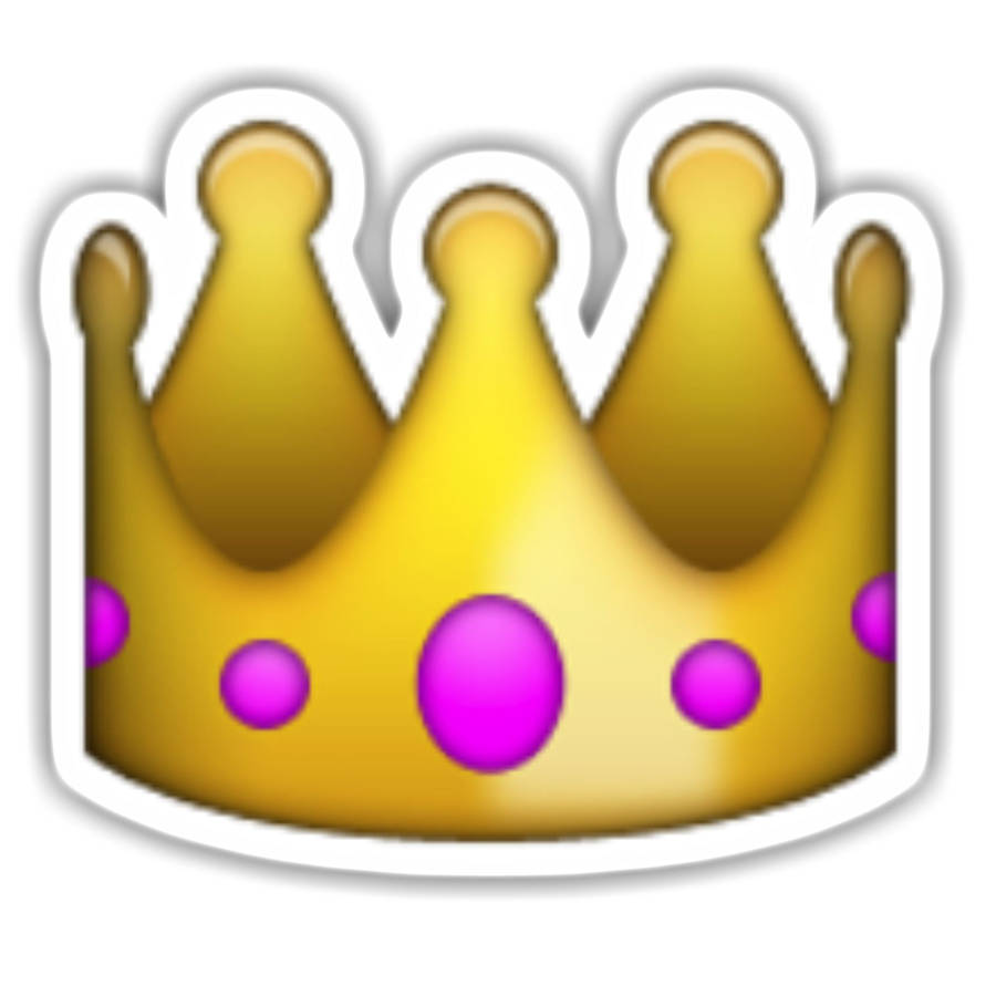 Golden Crown Emoji In Splendid Opulence Wallpaper