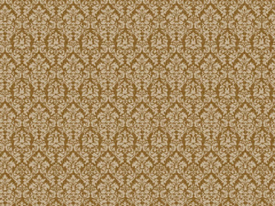 Golden Damask Pattern Wallpaper