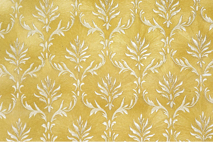 Golden Damask Pattern Texture Wallpaper