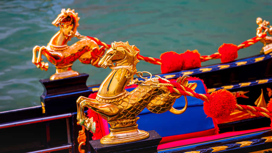 Golden Horse Festival Decorations Wallpaper