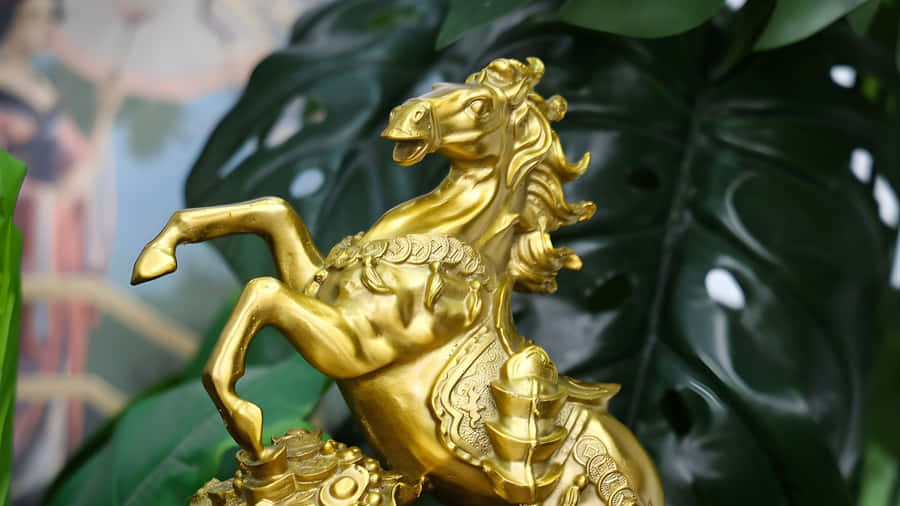Golden Horse Trophy Closeup Wallpaper