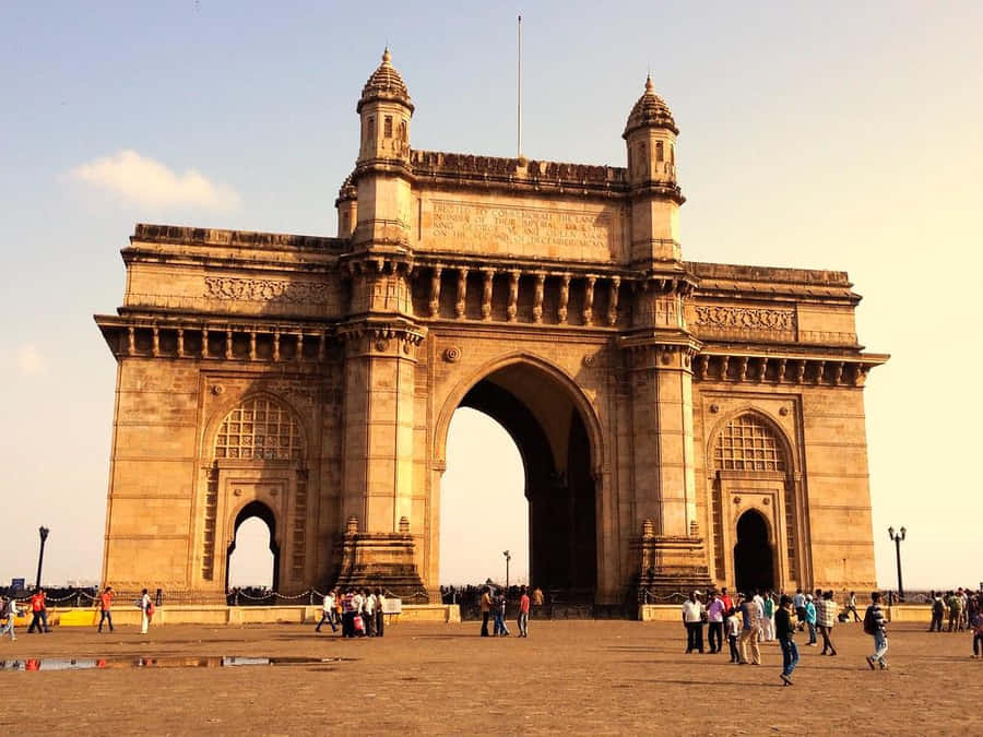 Golden Hour Gateway To India Wallpaper