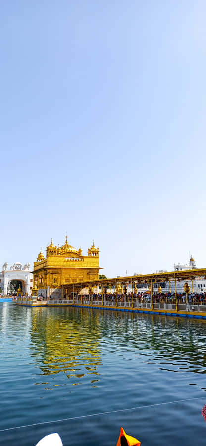 Golden Temple And Causeway Wallpaper