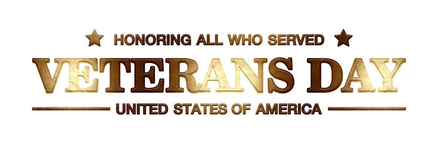 Golden Veterans Day Greeting Wallpaper