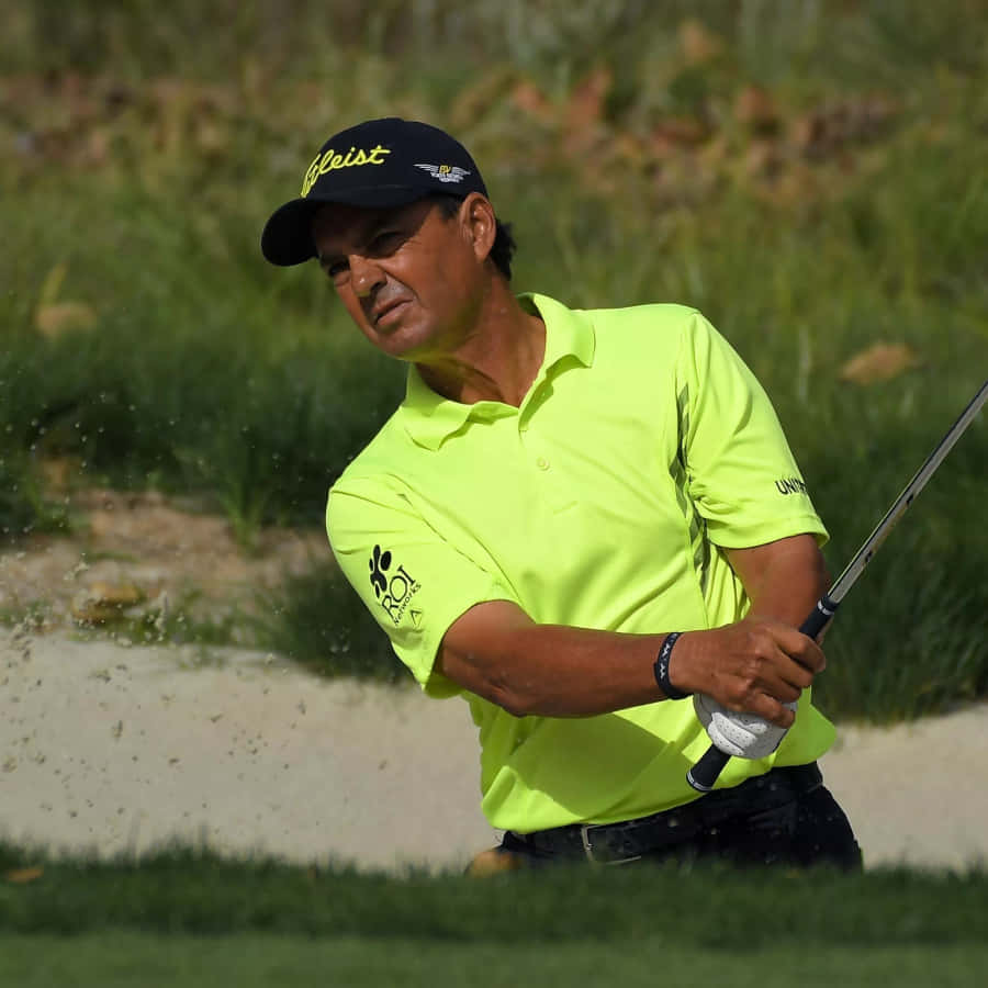 Golfer Sand Bunker Shot Wallpaper