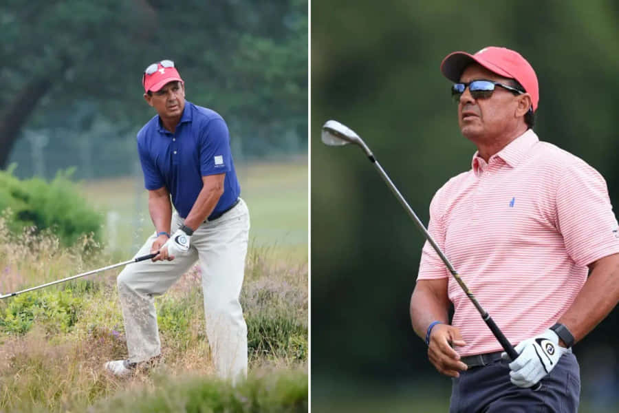 Golfer Tom Pernice Jr Action Shots Wallpaper