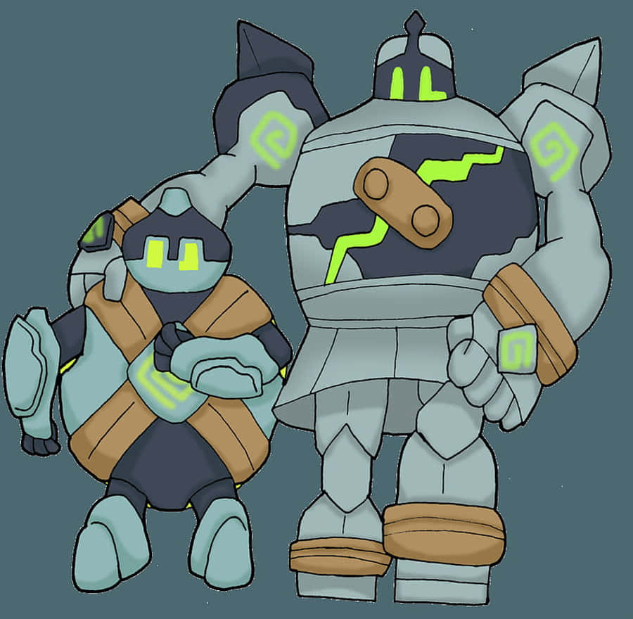 Golurk And Golett Wallpaper