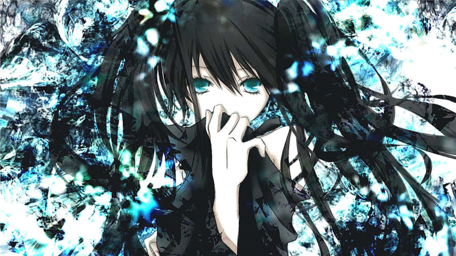 Good Anime Hatsune Miku Black Hair Art Wallpaper