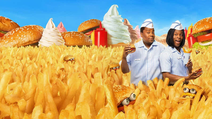 Good Burger Fun Scene Wallpaper