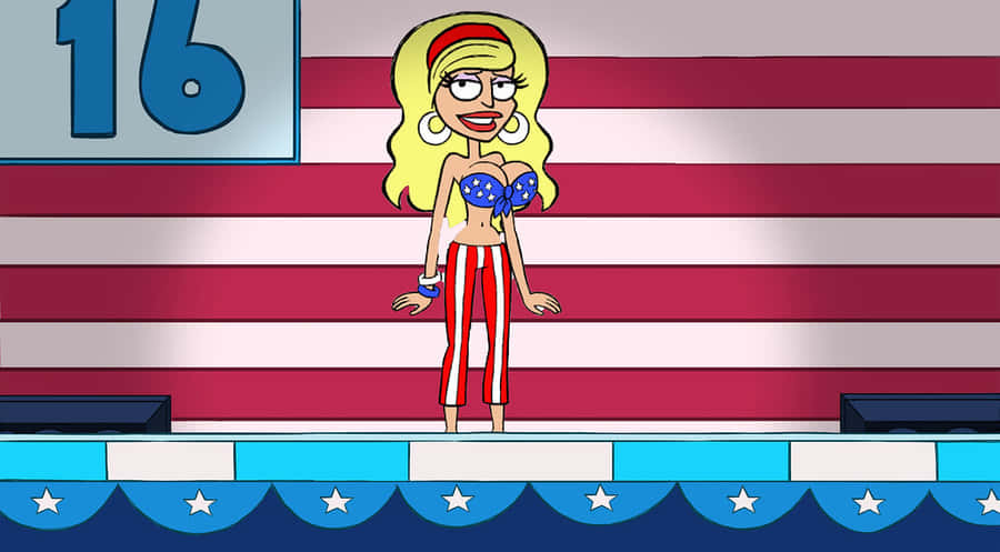 Good Vibes Milan With American Flag Wallpaper