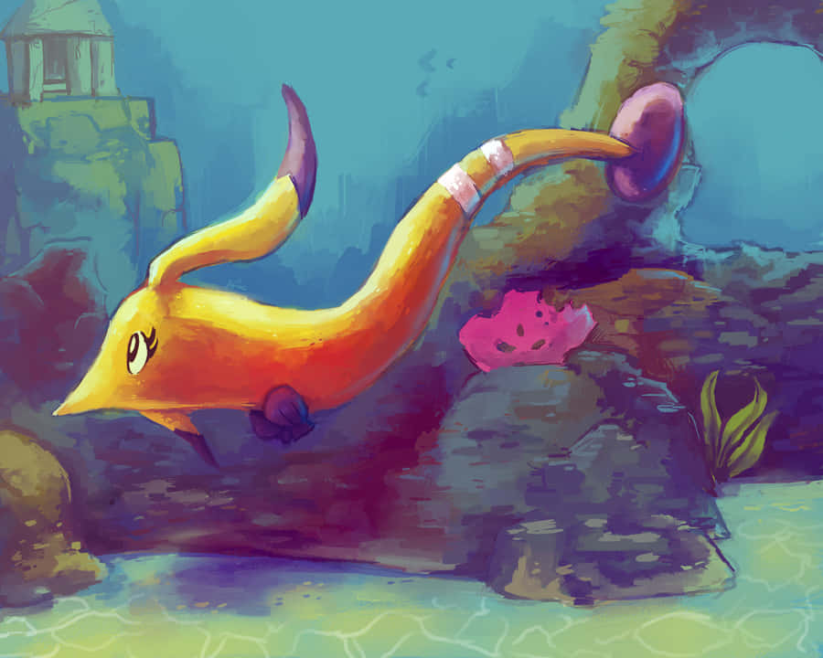 Gorebyss Swimming Near The Ocean Floor Wallpaper