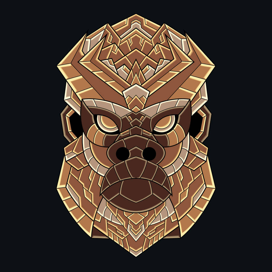 Gorilla Polygon Art Wallpaper