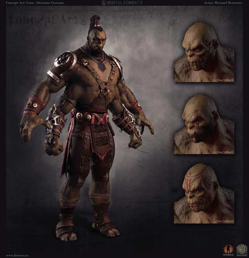 Goro: The Unstoppable Beast Of Mortal Kombat Wallpaper