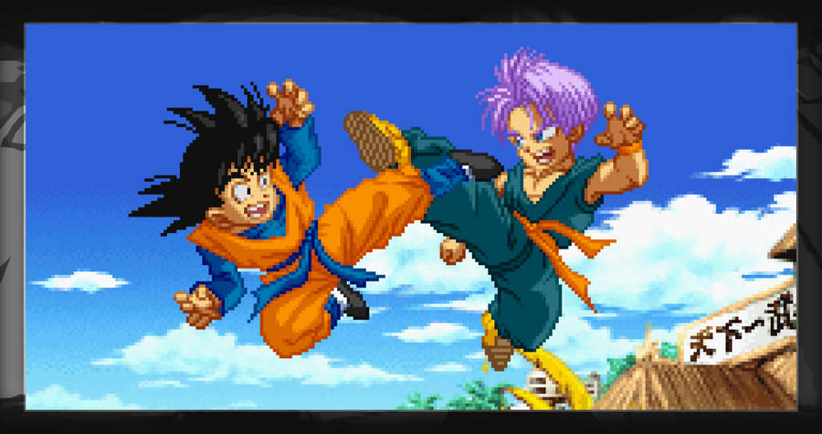 Goten And Trunks Pixels Wallpaper