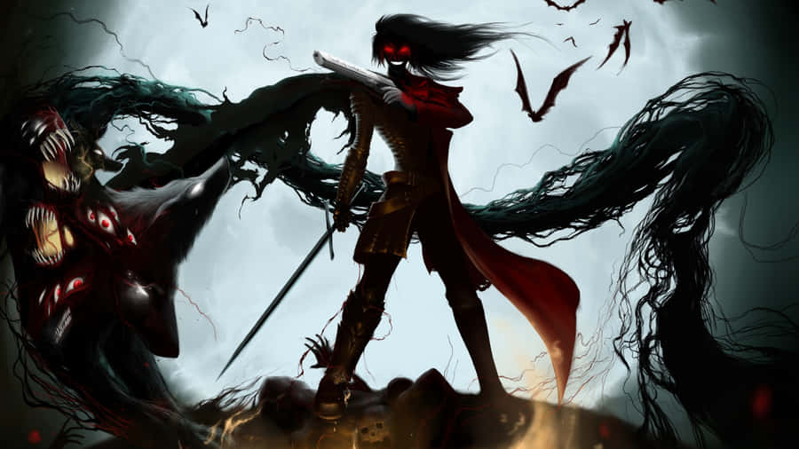 Goth Anime Girl Dark Fantasy Wallpaper