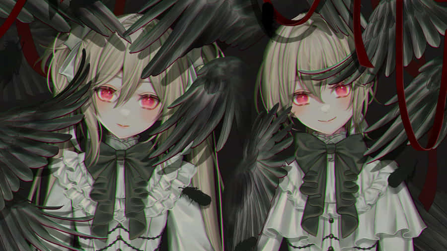 Goth Anime Girl Twins Wallpaper