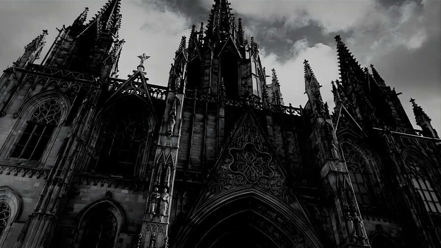 Gothic Cathedral Shadows Wallpaper