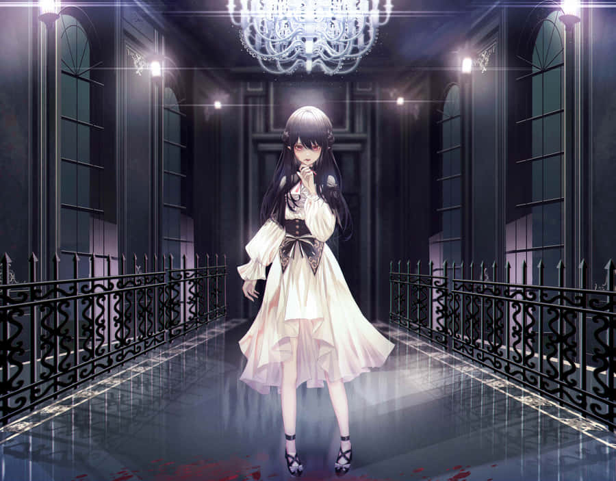 Gothic Costume Stormy Night Wallpaper