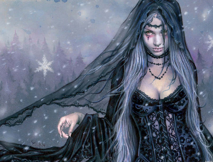 Gothic_ Fantasy_ Snow_ Queen Wallpaper