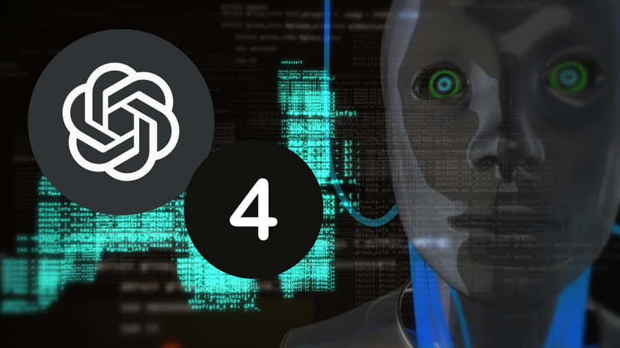 Gpt-4, The Advanced Ai Language Model, Showcased On A Futuristic Wallpaper With A Digital Background Wallpaper