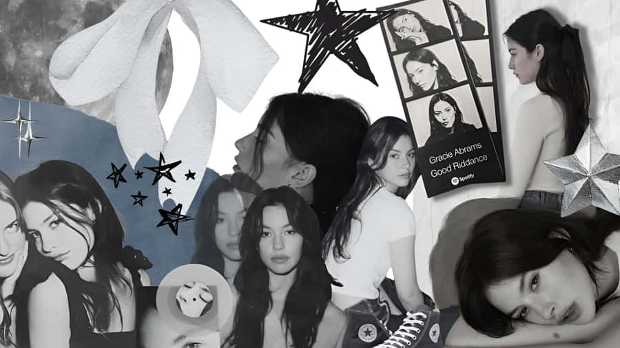 Gracie Abrams Artistic Collage Wallpaper