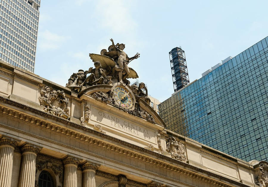Grand Central Station Outside Clock Wallpaper