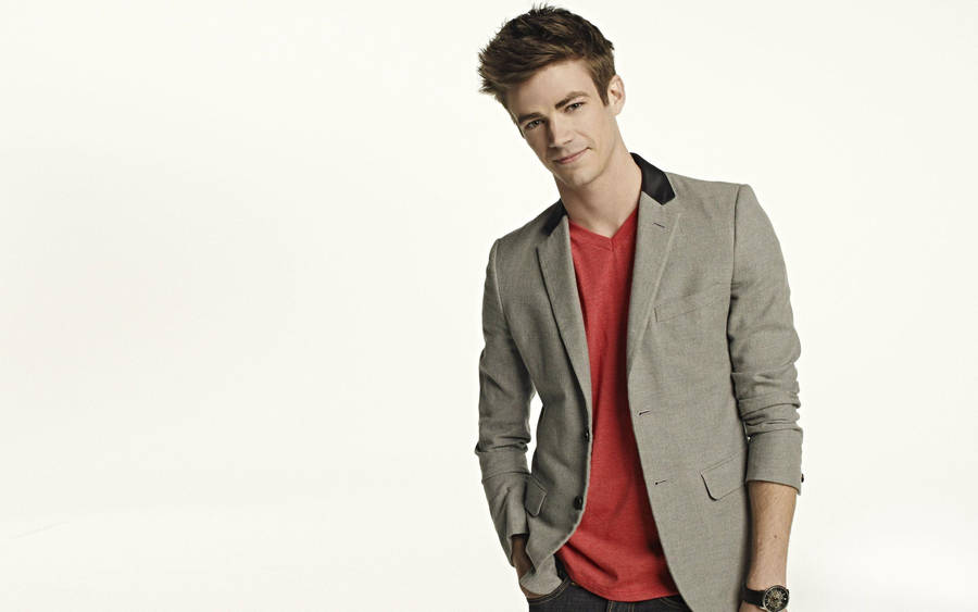 Grant Gustin American Superhero Actor Wallpaper