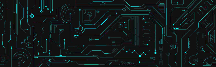 Graphic Design Blue Circuit Board Wallpaper