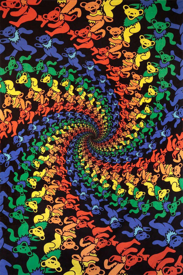 Grateful Dead Kaleidoscopic Bears Wallpaper