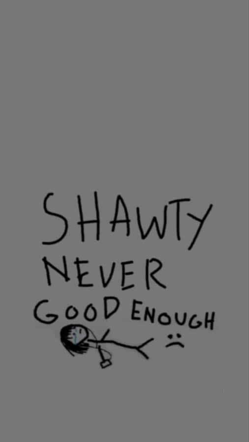 Gray Aesthetic Sad Never Good Enough Quote Wallpaper