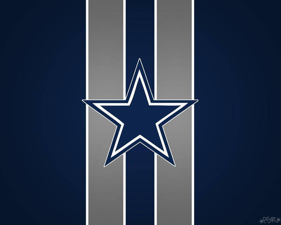 Gray And White Stripe Dallas Cowboys Logo Wallpaper