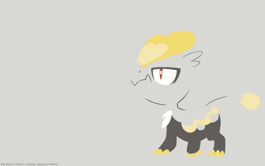 Gray Minimalistic Jangmo-o Wallpaper