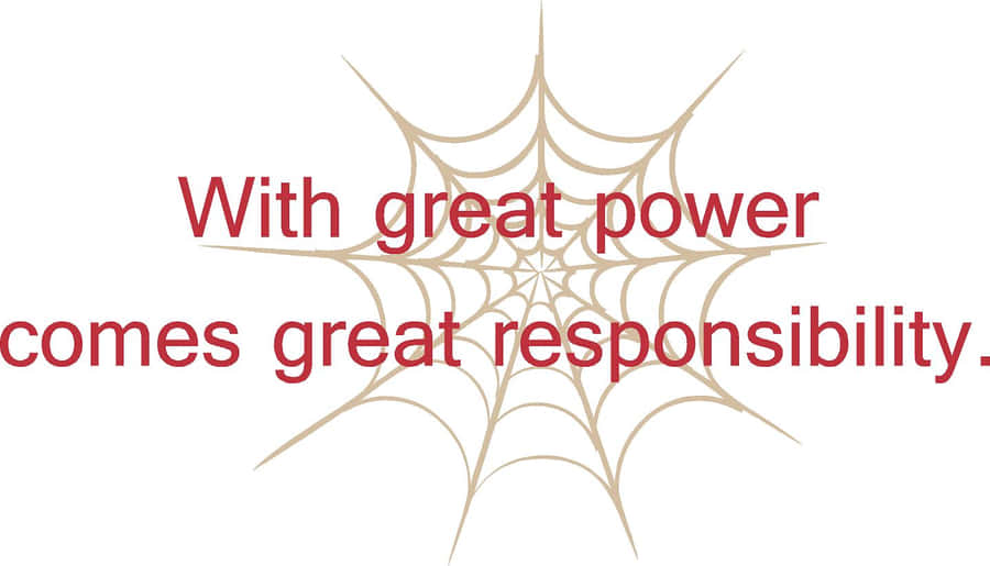 Great Power Great Responsibility Quote Wallpaper