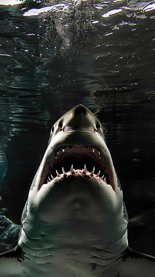 Great_ White_ Shark_ Underwater_ Closeup.jpg Wallpaper