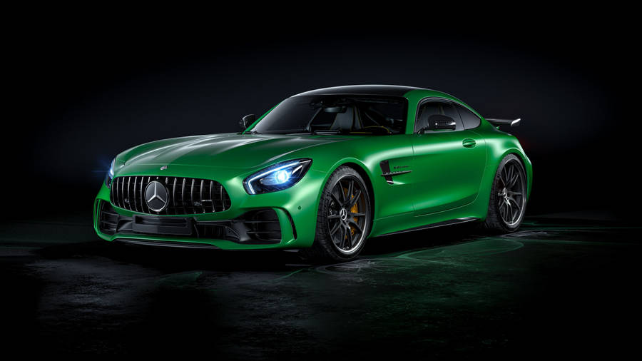 Green Amg Gt R In The Dark Wallpaper