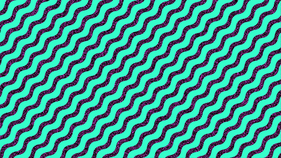 Green And Black Wavy 90s Style Art Wallpaper