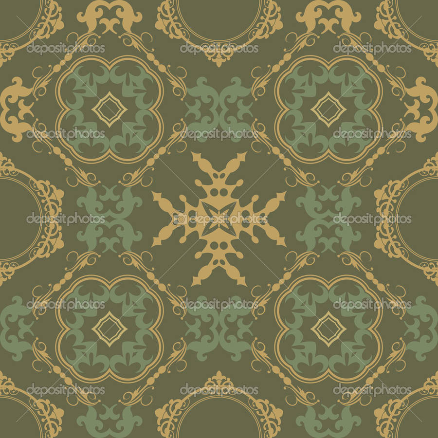 Green And Gold Royal Wallpaper Wallpaper