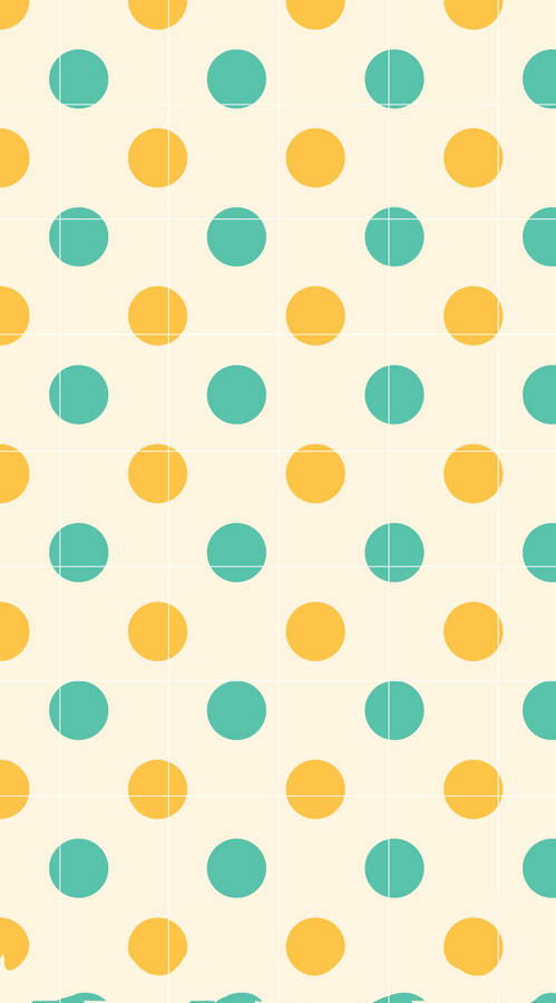 Green And Yellow Polka Dots Wallpaper