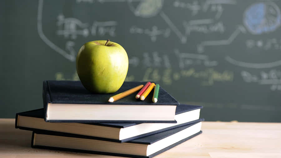 Green Apple For An Educated Teacher Wallpaper
