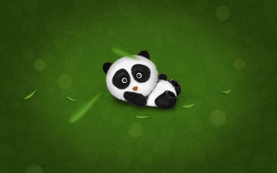 Green Baby Panda Tumblr Desktop Wallpaper